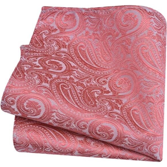 3.15"（8cm） Mens Tie and Lapel Pin Paisley Necktie Hankerchief Cufflinks Set - Picture 4 of 6